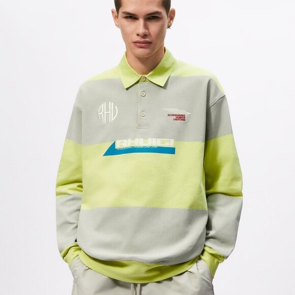 ZARA X RHUIGI COLOR BLOCK POLO Sweatshirt - Picture 2 of 9